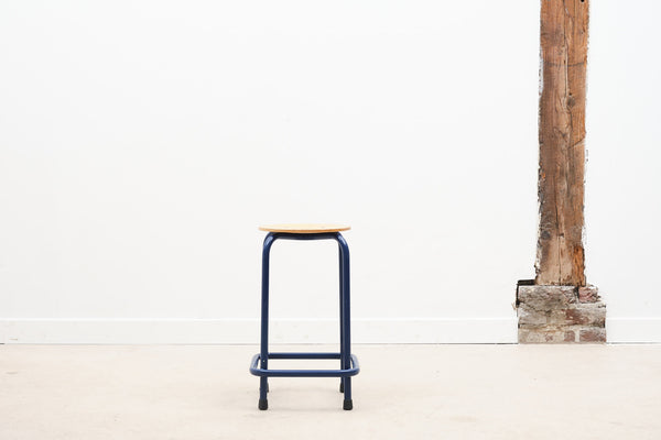 Blue low stool
