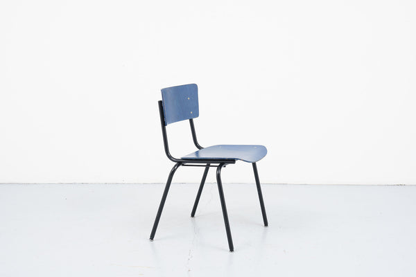 Blue vintage stacking chair