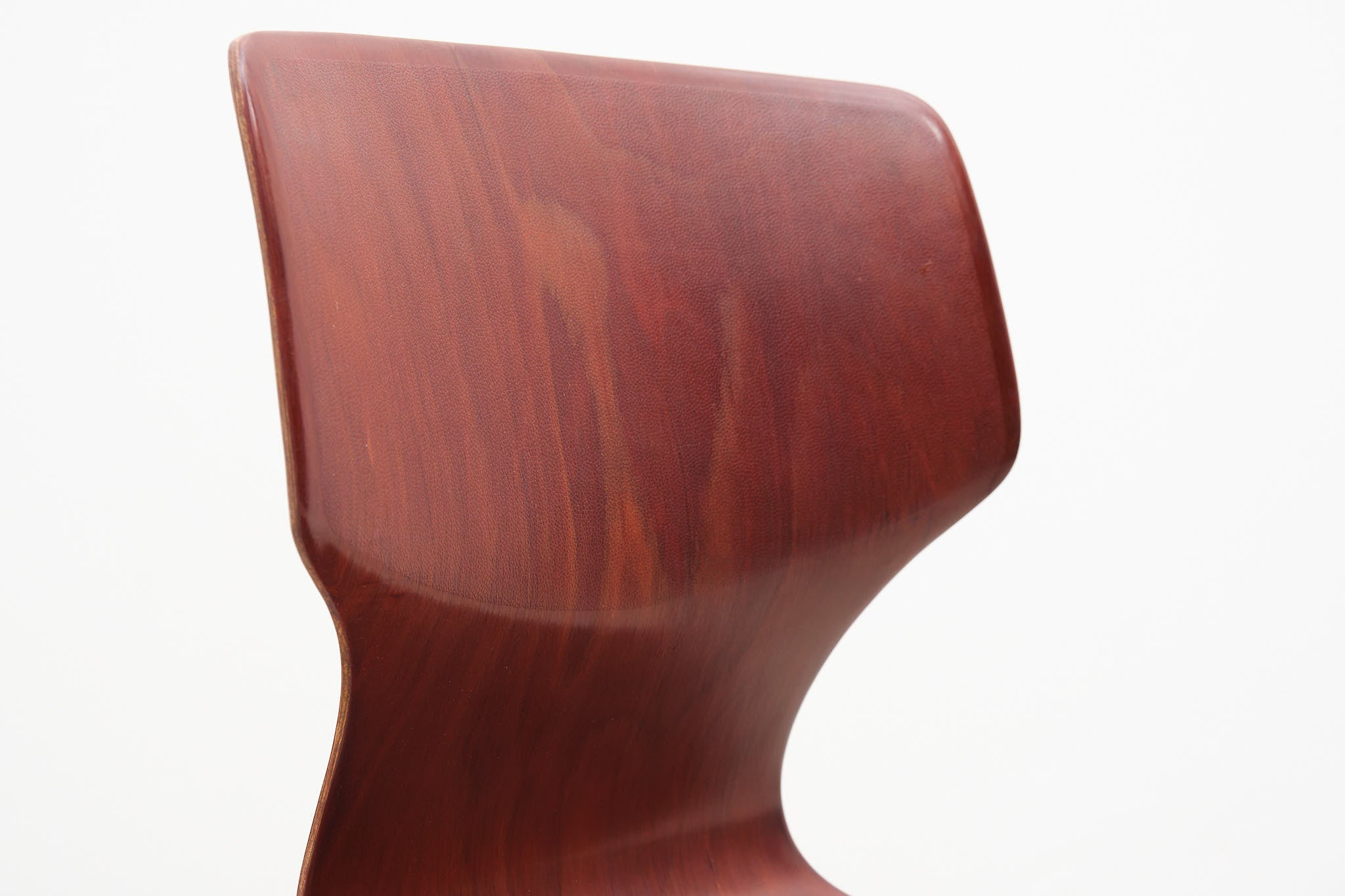 Chaise atelier ajustable acajou et chrome