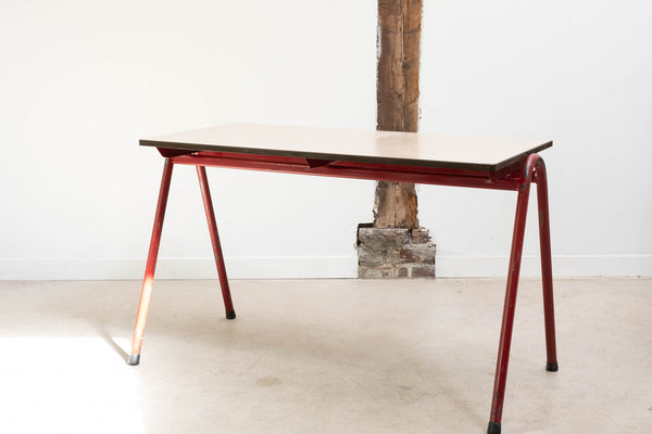 Table or desk with metal base