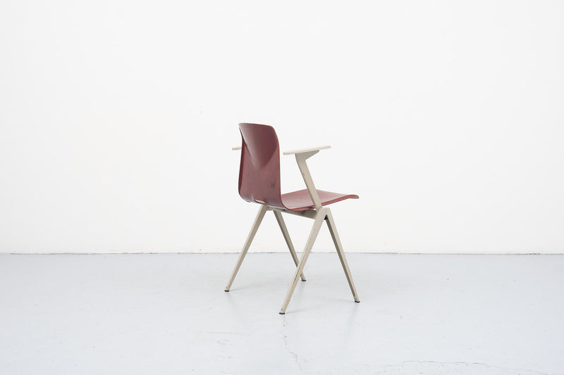 Galvanitas S22 chair mahogany / gray armrests