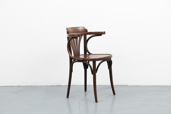 Bistro chair Bauman style oak armrests