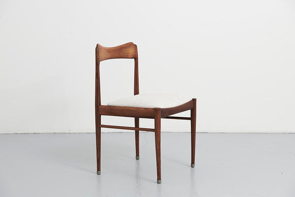 Set of 4 Scandinavian rosewood and loop chairs