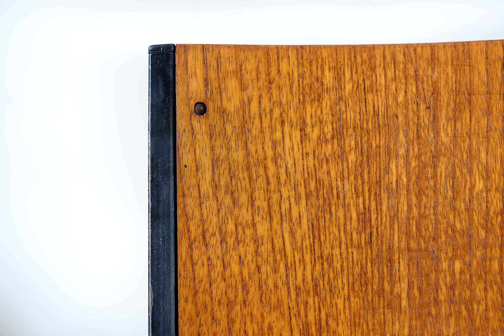 Chaise d'école simple chêne et noir
