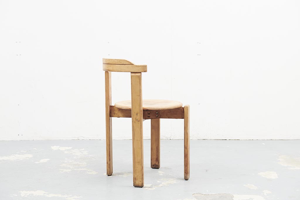 Chaise vintage style Bruno Rey en bois massif hêtre