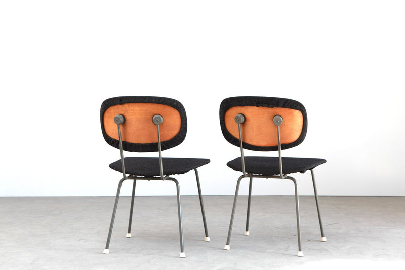 Paire de chaises "116" de W.Rietveld pour Gispen - Cartel de Belleville mobilier vintage paris