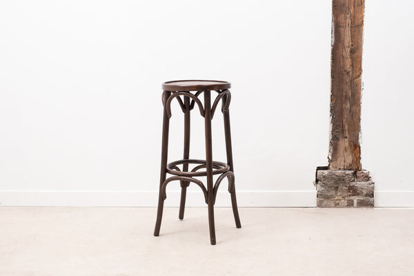 Thonet style brown bar stool