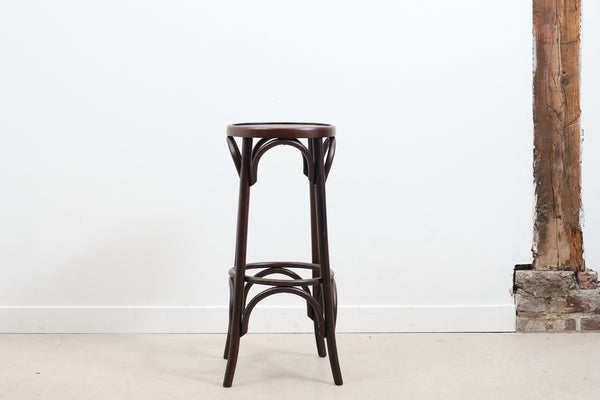 Thonet style brown bar stool