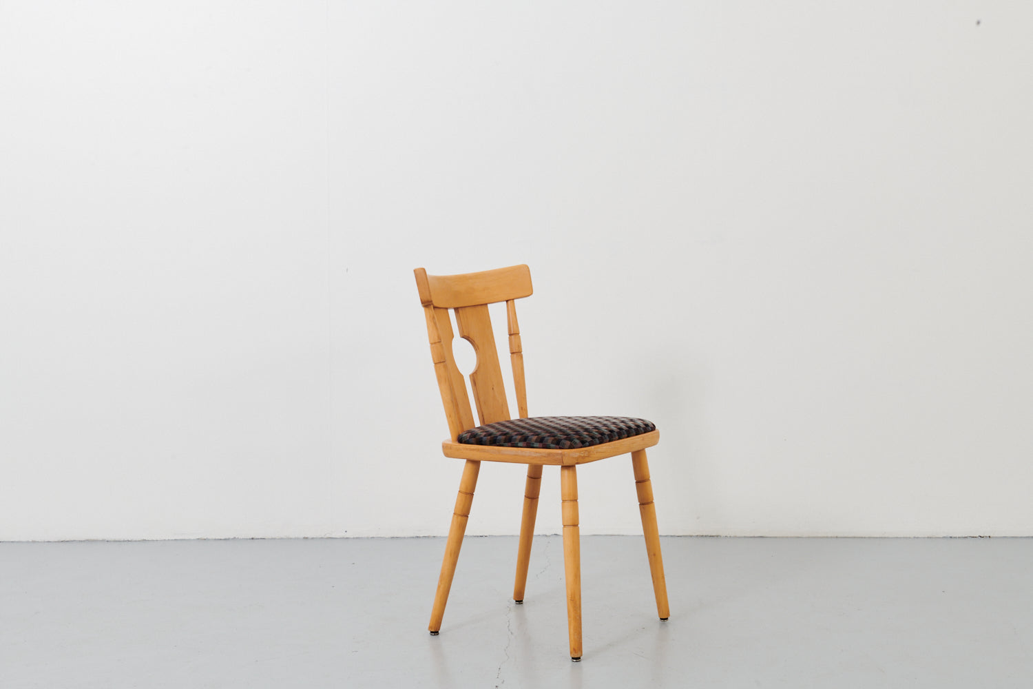 Scandinavian bistro chair with fabric seat