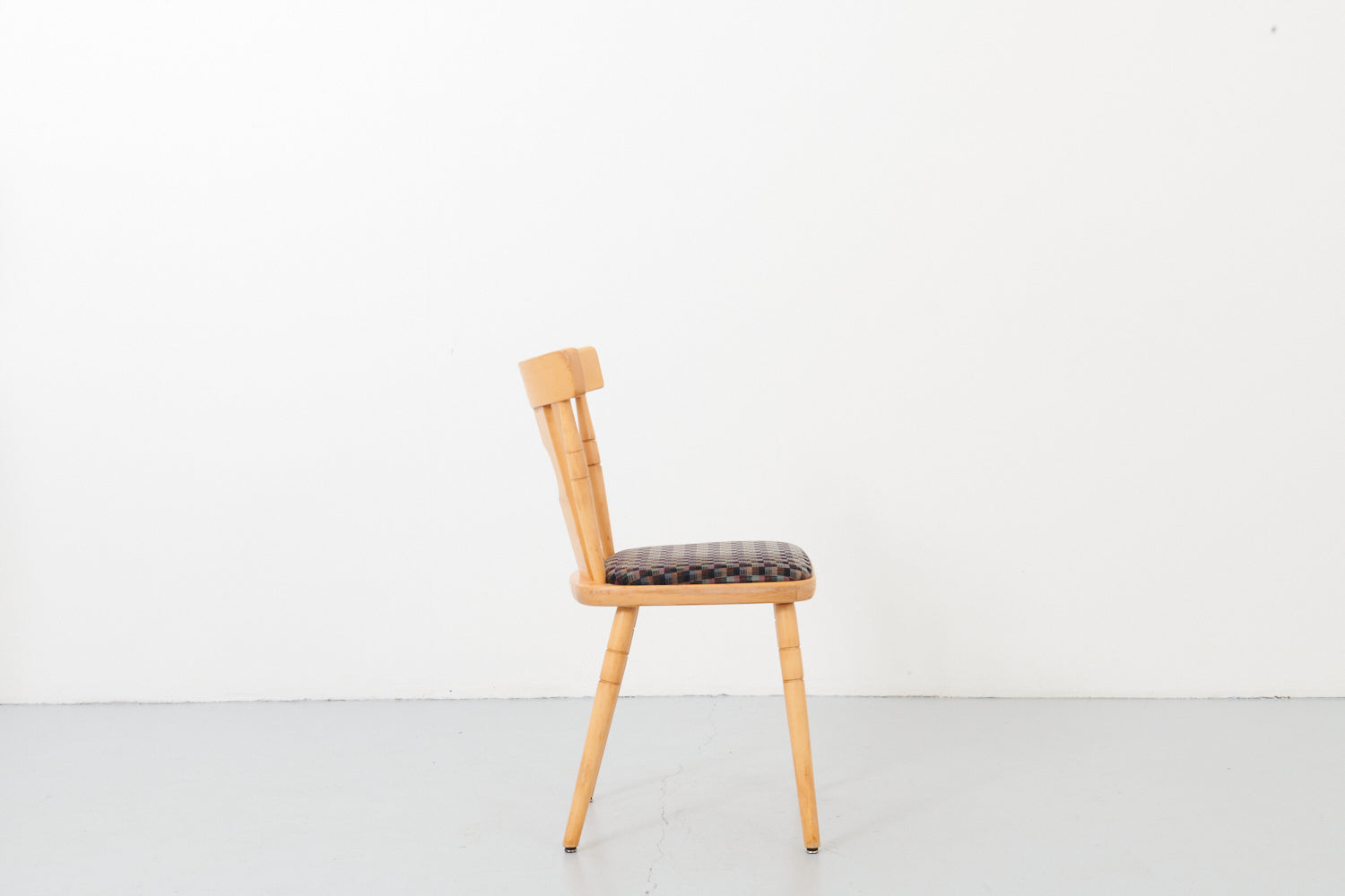 Scandinavian bistro chair with fabric seat