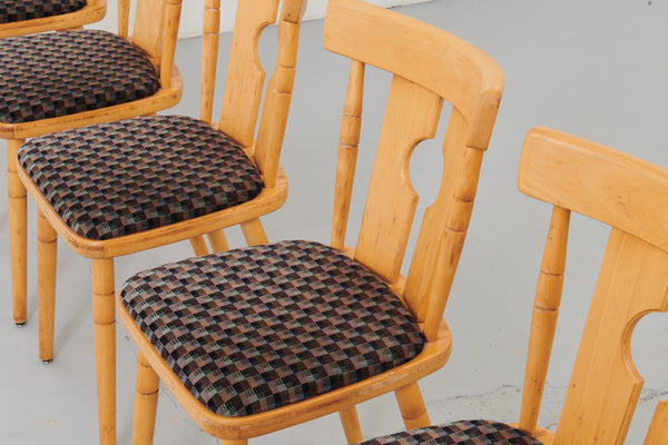 Scandinavian bistro chair with fabric seat
